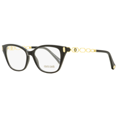 Roberto Cavalli womens rectangular eyeglasses rc5113 001 black/gold 52mm