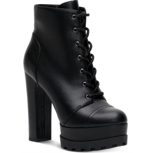 Jessica Simpson imala womens faux leather ankle combat & lace-up boots