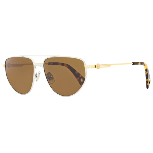 Lanvin unisex modified avaitor sunglasses lnv105s 046 silver/gold/tortoise 58mm