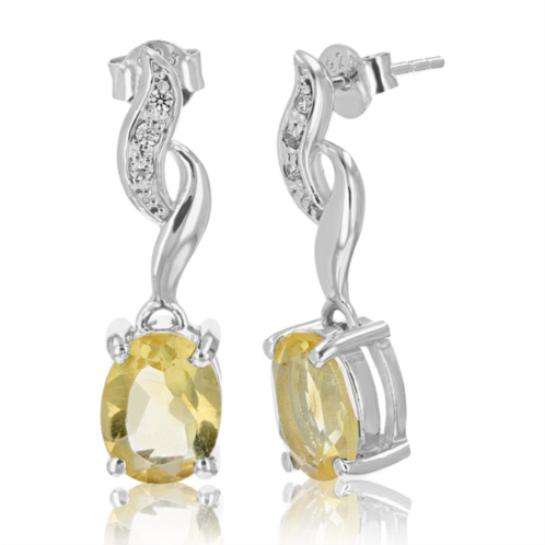 Vir Jewels sterling silver citrine earrings (2.40 ct)