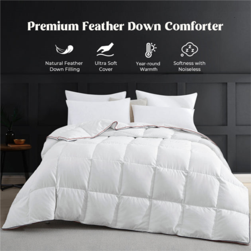 Peace Nest soft gusseted design down feather blend comforter duvet insert year round fluffy