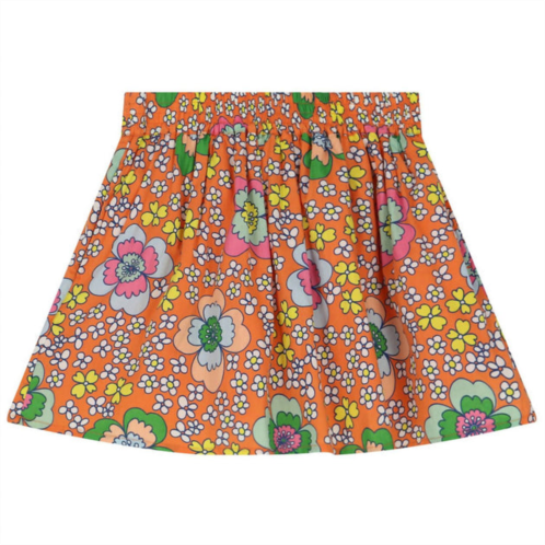 Stella McCartney kids retro flower skirt in orange