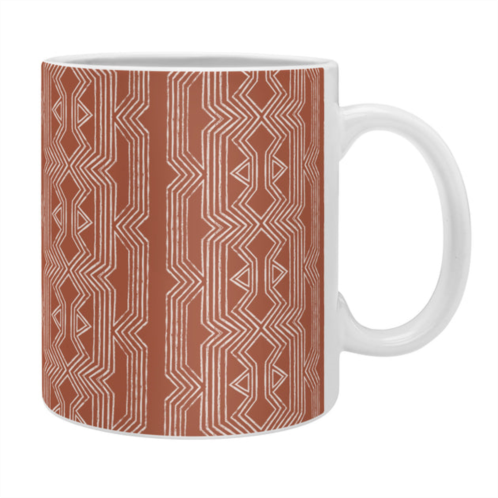 Deny Designs schatzi brown norr lines terracotta coffee mug