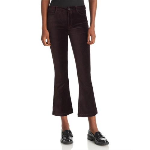 Paige claudine womens velvet stretch flared pants