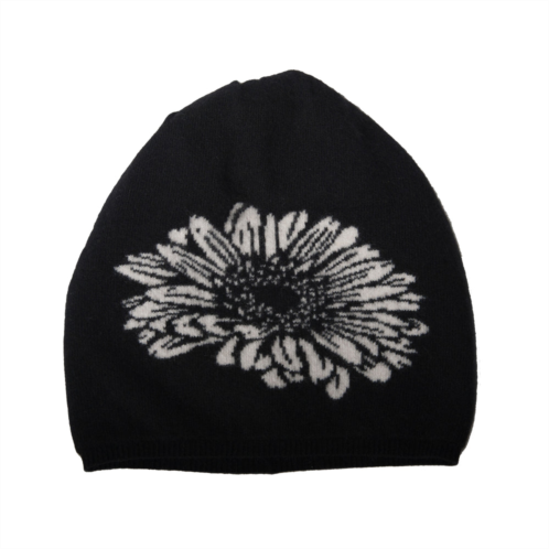 PORTOLANO cashmere hat in flower design