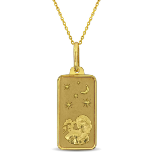 Mimi & Max virgo horoscope necklace in 10k yellow gold