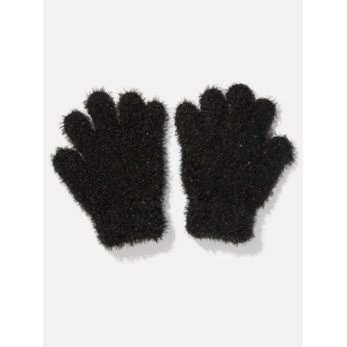 Guess Factory metallic knit pom gloves