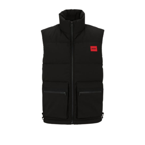 HUGO water-repellent gilet with red logo badge