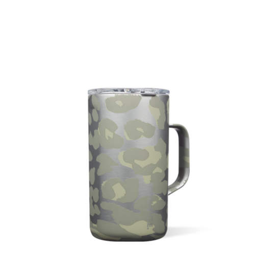 CORKCICLE 22oz snow leopard exotic coffee mug