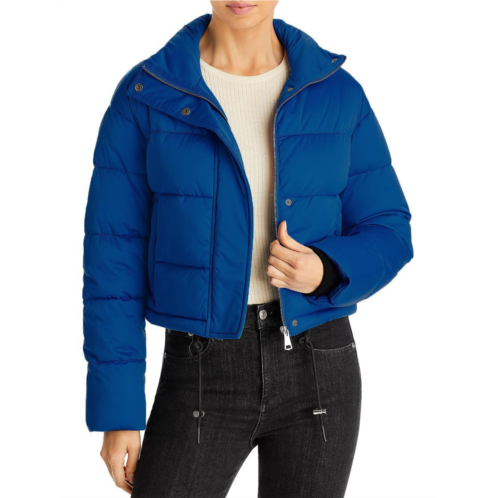 Aqua womens quilted crop puffer jacket