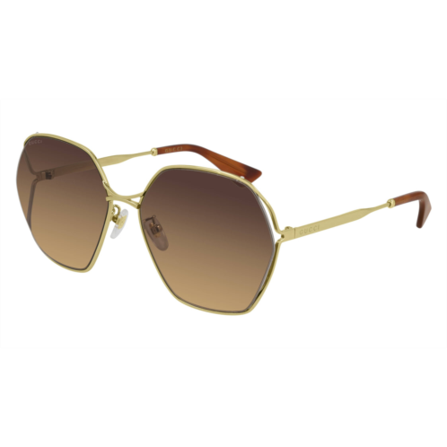 Gucci gg 0818sa 002 round / oval sunglasses