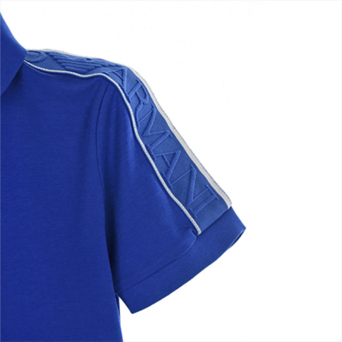 Armani blue shoulder logo polo