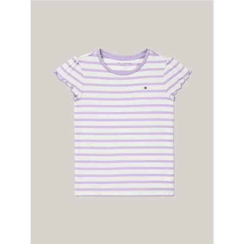 TOMMY HILFIGER Kids Stripe Ruffle-Sleeve T-Shirt
