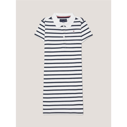 TOMMY HILFIGER Kids Stripe Stretch Pique Polo Dress