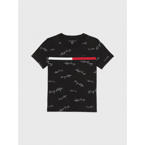 TOMMY HILFIGER Kids Signature Flag Stripe Logo T-Shirt