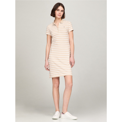 TOMMY HILFIGER Slim Fit Stripe Stretch Polo Dress