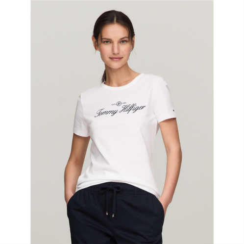 TOMMY HILFIGER Embroidered Signature Slim Fit T-Shirt