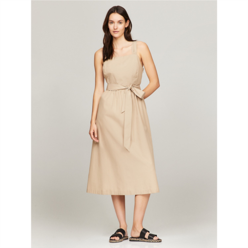 TOMMY HILFIGER Sleeveless Belted Midi Dress