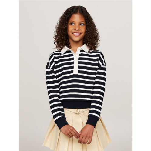 TOMMY HILFIGER Kids Stripe Polo Sweatshirt