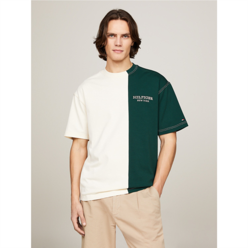 TOMMY HILFIGER Embroidered Monotype Colorblock T-Shirt