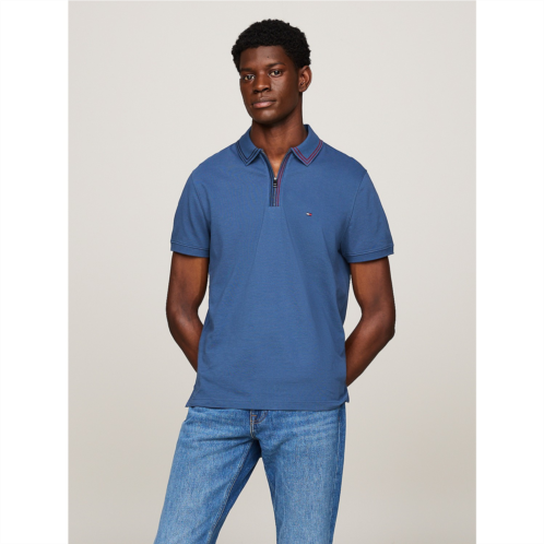 TOMMY HILFIGER Regular Fit Tipped Zip Polo