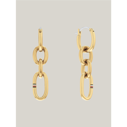TOMMY HILFIGER Mixed Chain Link Gold-Tone Earring