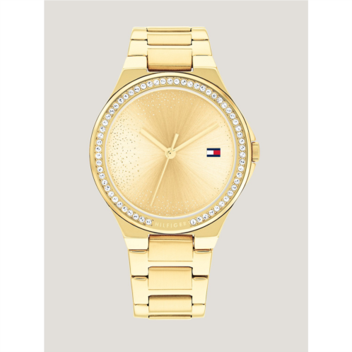 TOMMY HILFIGER Dress Watch with Gold-Tone Bracelet