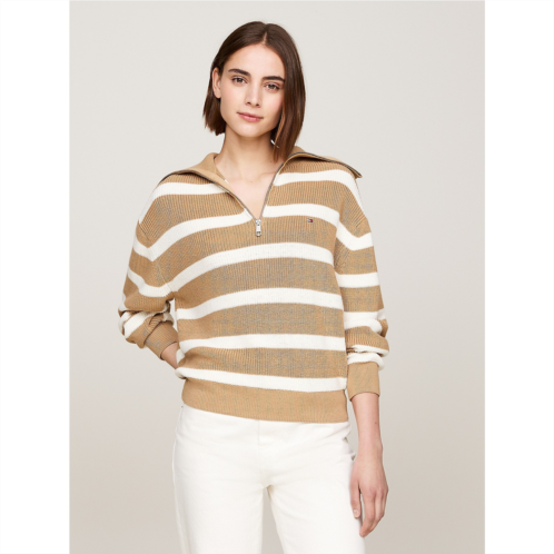 TOMMY HILFIGER Relaxed Fit Half-Zip Sweater