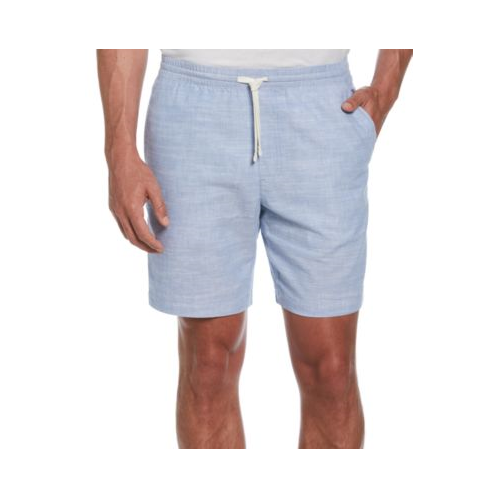 Cubavera Mens Cross-Dyed Slub Drawstring 8 Shorts