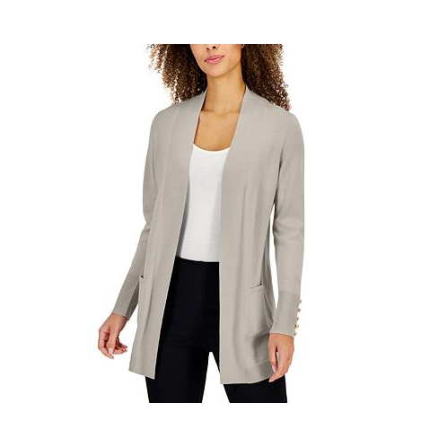 JM Collection Womens Button-Sleeve Flyaway Cardigan XS-4X