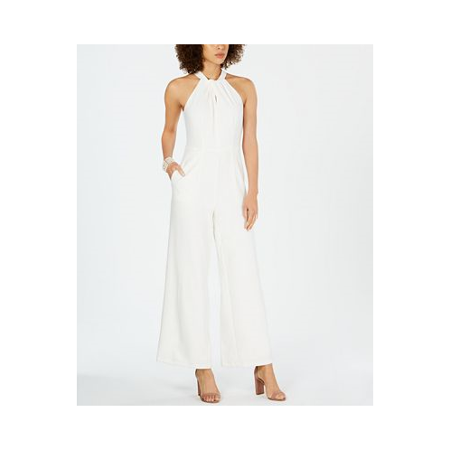 Julia jordan Twist-Front Halter Jumpsuit