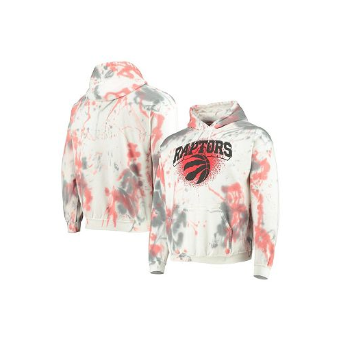 Junk Food Mens Cream Toronto Raptors Tie-Dye Pullover Hoodie