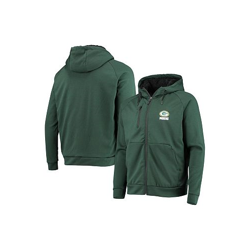 Dunbrooke Mens Green Bay Packers Shag Tri-Blend Full-Zip Raglan Hoodie - Green