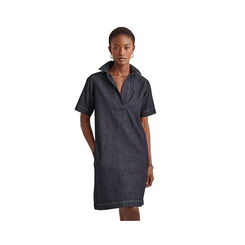 POLO RALPH LAUREN Denim Cotton Shift Dress