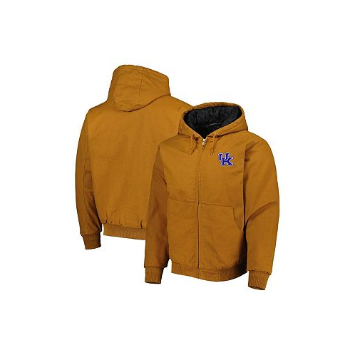 Dunbrooke Mens Tan Kentucky Wildcats Dakota Full-Zip Hoodie Jacket