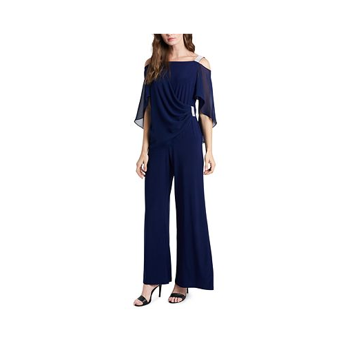 MSK Side-Draped Cold-Shoulder Jumpsuit