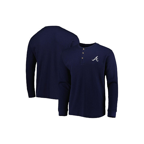 Dunbrooke Mens Atlanta Braves Navy Maverick Long Sleeve T-shirt