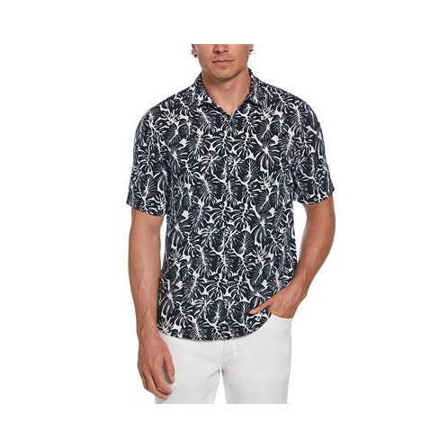 Cubavera Mens Palm-Print Graphic Shirt