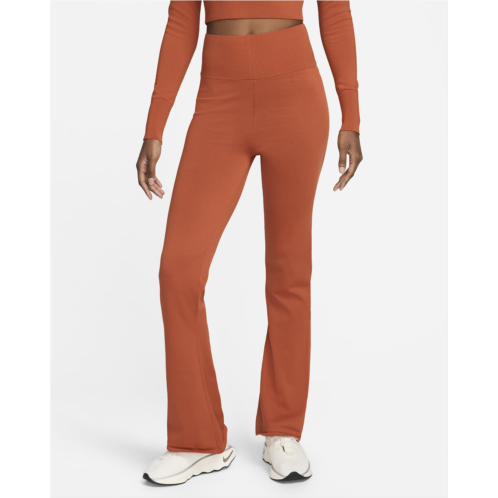 Nike Sportswear Chill Knit Womens Tight High-Waisted Sweater Flared Pants