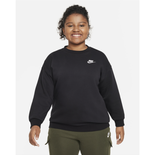 Nike Sportswear Club Fleece Big Kids (Girls) Oversized Sweatshirt (Extended Size)