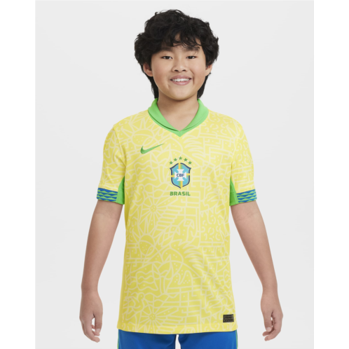 Brazil 2024 Stadium Home Big Kids Nike Dri-FIT Soccer Replica Jersey