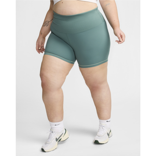 Nike One Rib Womens High-Waisted 5 Biker Shorts (Plus Size)