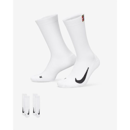 NikeCourt Multiplier Cushioned Tennis Crew Socks (2 Pairs)