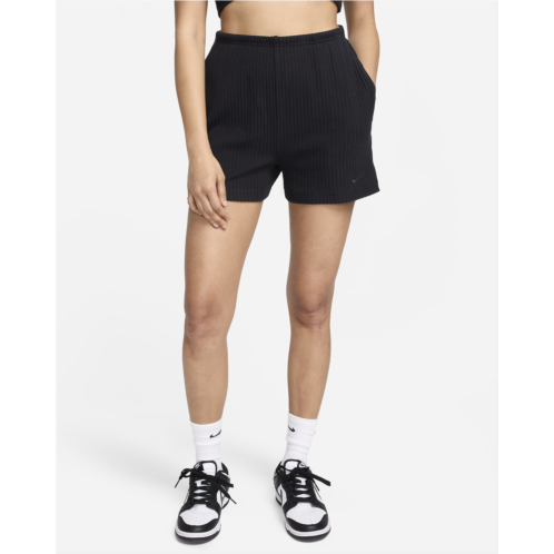 Nike Sportswear Chill Knit Womens High-Waisted Slim 3 Ribbed Shorts