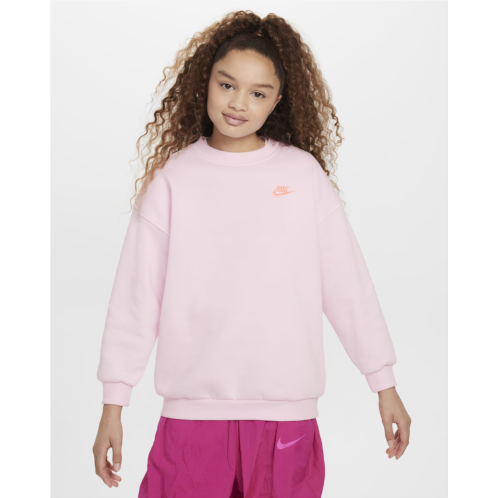 Nike Sportswear Club Fleece Big Kids (Girls) Oversized Sweatshirt