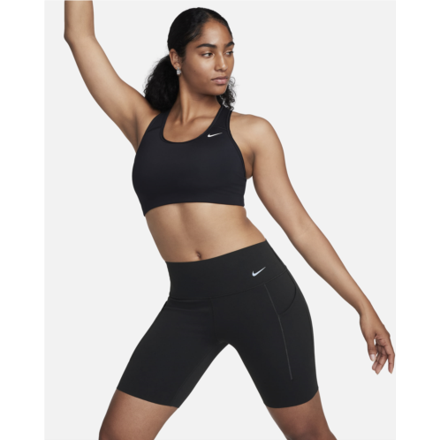 Nike Universa Womens Medium-Support Mid-Rise 8 Biker Shorts with Pockets