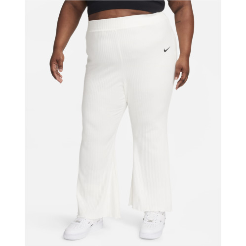 Nike Sportswear Womens High-Waisted Ribbed Jersey Pants (Plus Size)