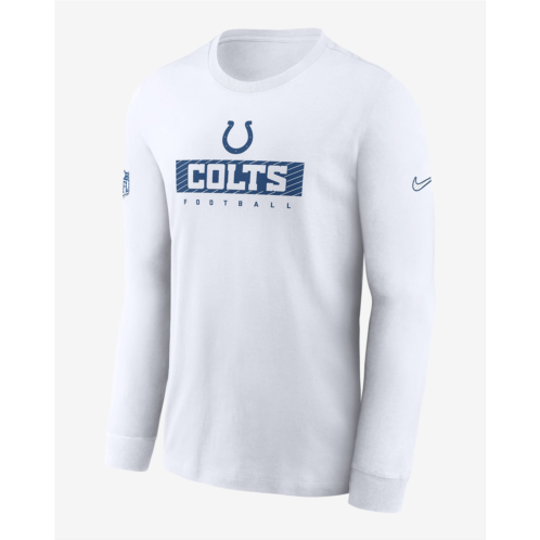 Indianapolis Colts Sideline Team Issue Mens Nike Dri-FIT NFL Long-Sleeve T-Shirt