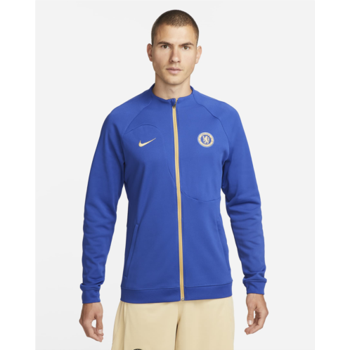 Chelsea FC Academy Pro Mens Nike Full-Zip Knit Soccer Jacket