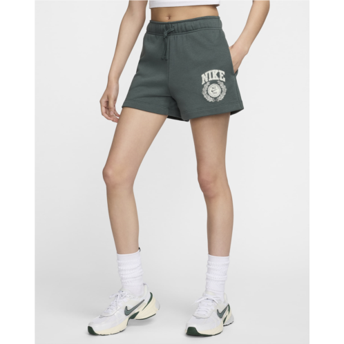 Nike Sportswear Club Fleece Womens Mid-Rise Graphic Shorts